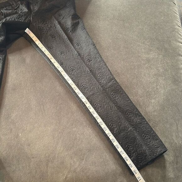 Men’s Black Floral Suit Tuxedo 3 Piece Shawl Lapel Size 34 Jacket 31 Pants NWT - Picture 12 of 15